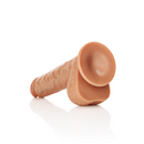 Dildo Réaliste Droit avec Boules et Ventouse - 10 / 25,5 cm