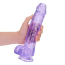 Dildo réaliste avec boules - 10 / 25,4 cm