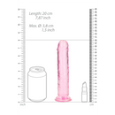 Dildo réaliste droit avec ventouse - 7'' / 18