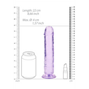 Dildo réaliste droit avec ventouse - 8'' / 20