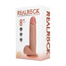 Vibromasseur et Pénis Droit avec Boules - 8 / 20,5 cm - Tan