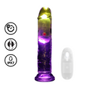 LED Vibrating Straight Cock - 7 / 18 cm - Transparent
