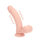 Realistic Dual Density Vibrating Silicone Dildo With Weighted Balls - 7 / 18 cm - Flesh