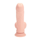 Realistic Dual Density Vibrating Silicone Dildo With Weighted Balls - 7 / 18 cm - Flesh