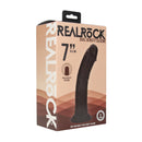 Dildo réaliste courbé en silicone à double densité avec ventouse - 7 / 18,5 cm - Noir