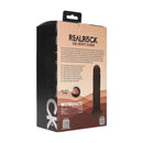 Dildo réaliste courbé en silicone à double densité avec ventouse - 7 / 18,5 cm - Noir