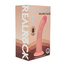 Dildo réaliste courbé en silicone à double densité avec ventouse - 7 / 18,5 cm - Chair