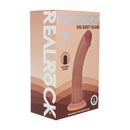 Dildo réaliste courbé en silicone à double densité avec ventouse - 7 / 18,5 cm - Tan