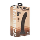Dildo réaliste courbé en silicone à double densité avec ventouse - 8 / 20,5 cm - Noir