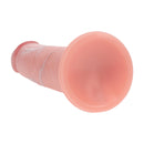 Dildo en silicone réaliste à double densité avec peau glissante - 7 / 18,5 cm - Chair