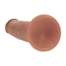 Dildo en silicone réaliste à double densité avec peau glissante - 7 / 18,5 cm - Tan