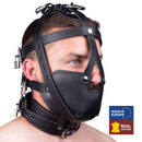 Masque en cuir - Noir