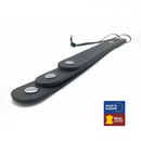 Paddle en cuir avec 3 sangles - 39,5 cm - Noir