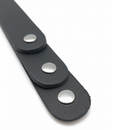 Paddle en cuir avec 3 sangles - 39,5 cm - Noir