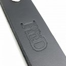 Paddle en cuir avec 3 sangles - 39,5 cm - Noir