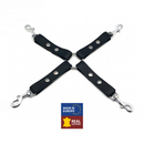 Cuir BDSM Nœud avec Crochets - Noir