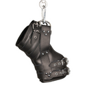 Ensemble Deluxe de 2 Pattes de Jambe en Cuir - Noir