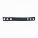 Cockring en cuir ajustable - Noir