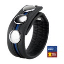 Cockring en cuir ajustable - Bleu