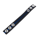 Cockring en cuir ajustable - Bleu