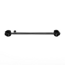 Barre d'écartement en métal réglable avec menottes en cuir - 35 à 60 cm - Noir