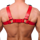Harnais en cuir Bulldog - S/M - Rouge