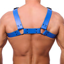 Harnais en cuir Bulldog - S/M - Bleu