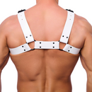 Harnais en cuir Bulldog - L/XL - Blanc