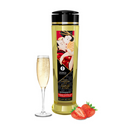 Huile de massage érotique - Vin pétillant à la fraise - 8 fl oz / 240 ml