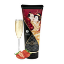 Crème de massage baisable - Vin pétillant à la fraise - 7 floz / 200 ml