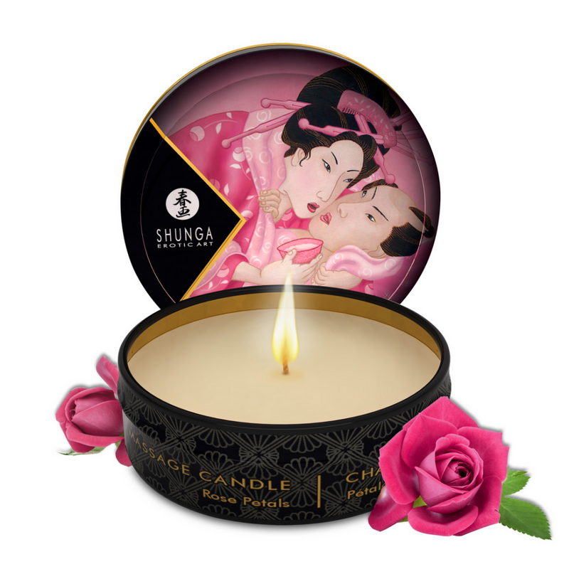Mini Bougie de Massage - Roses - 1 oz / 30 ml