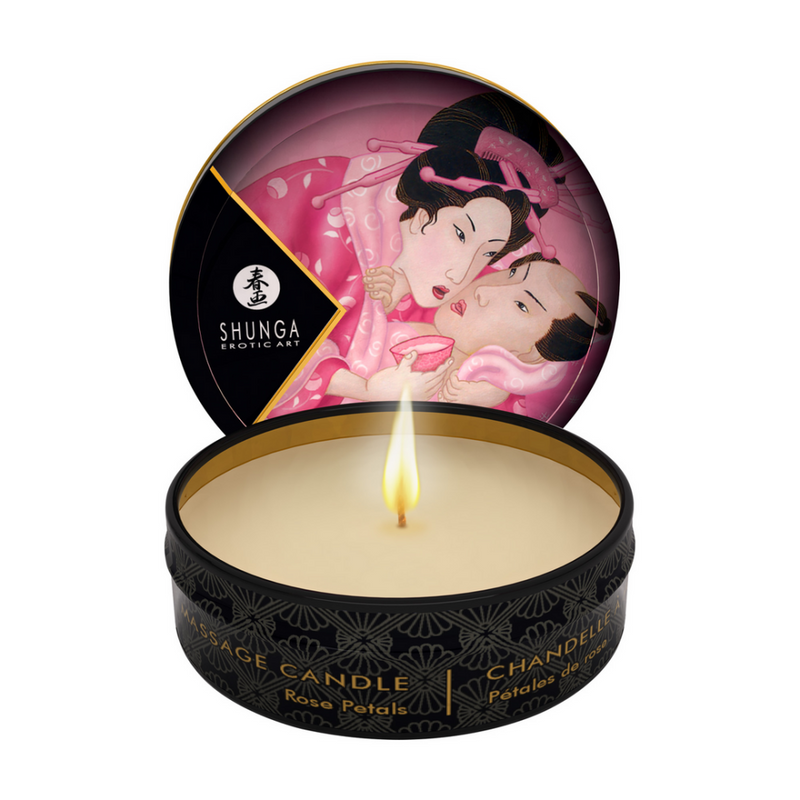 Mini Bougie de Massage - Roses - 1 oz / 30 ml