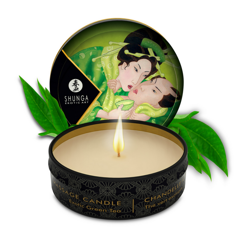Mini Bougie de Massage - Thé Vert Exotique - 1 oz / 30 ml
