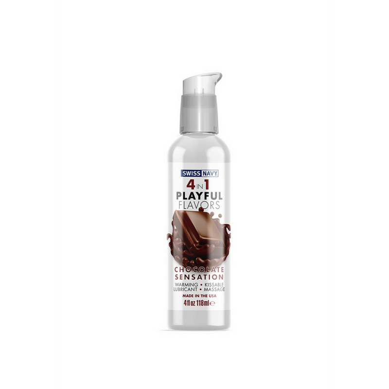 Lubrifiant 4 en 1 au goût de sensation chocolat - 4 oz / 118 ml