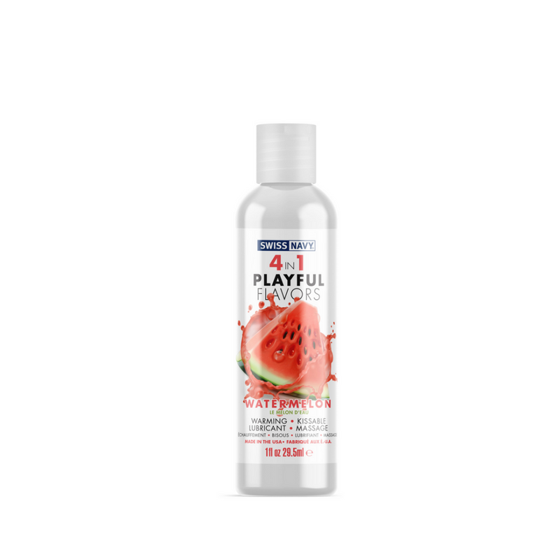 Lubrifiant 4 en 1 au goût de pastèque - 1 fl oz / 30 ml