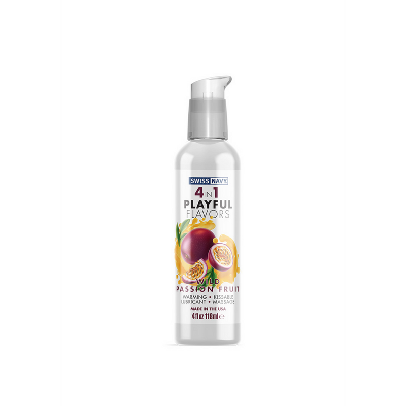 Lubrifiant 4 en 1 au goût de fruit de la passion sauvage - 4 fl oz / 118 ml