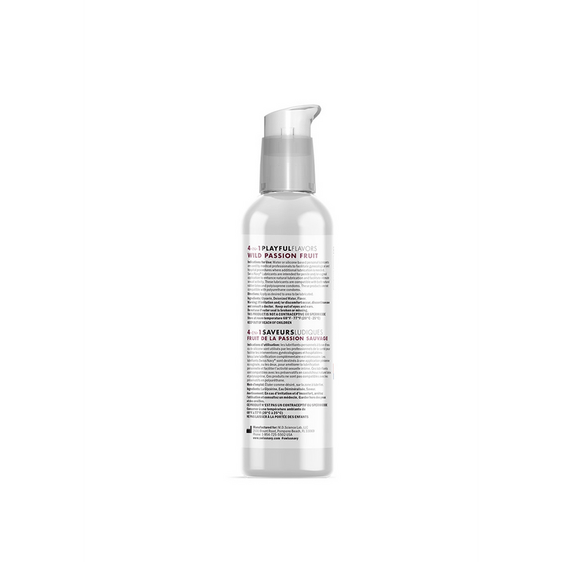 Lubrifiant 4 en 1 au goût de fruit de la passion sauvage - 4 fl oz / 118 ml