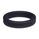 Anneau Hefty en silicone classique - Cockring - 1,75 / 4,4 cm - Noir