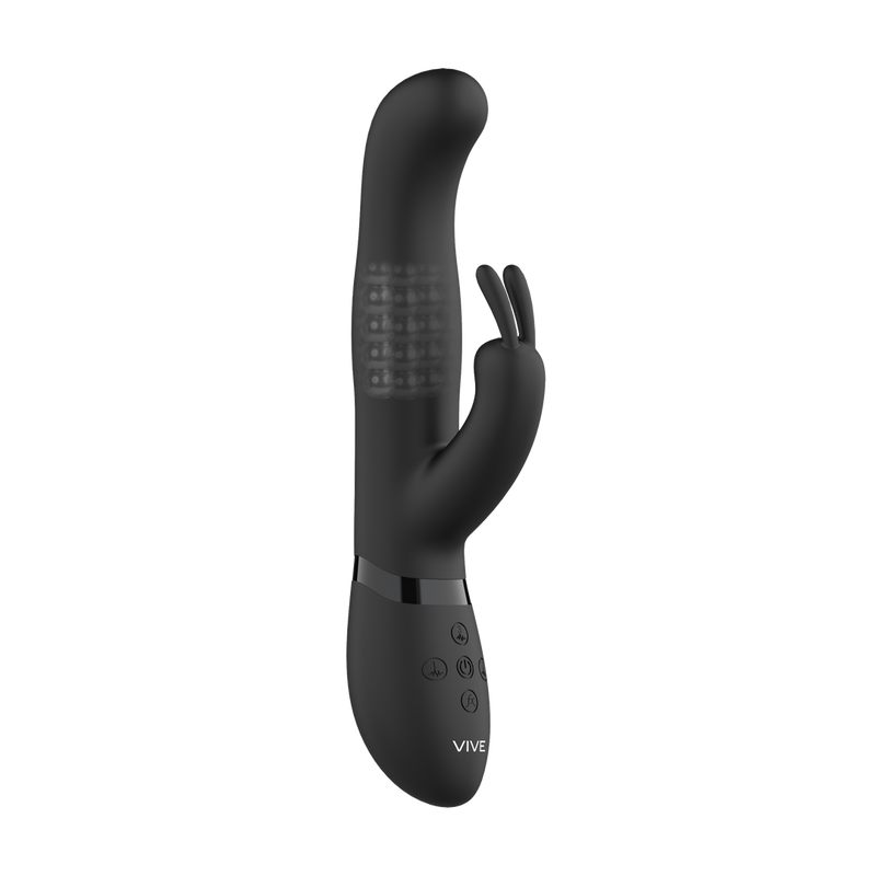 Izara - Rotating Beads Rabbit Vibrator - Black