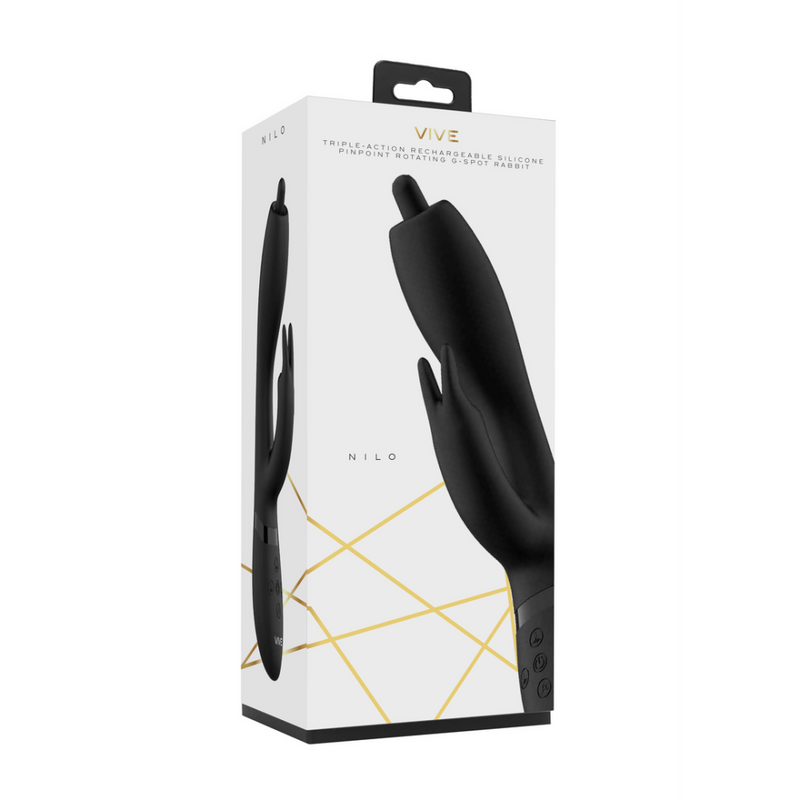 Nilo - Pinpoint Rotating G-spot Rabbit - Black