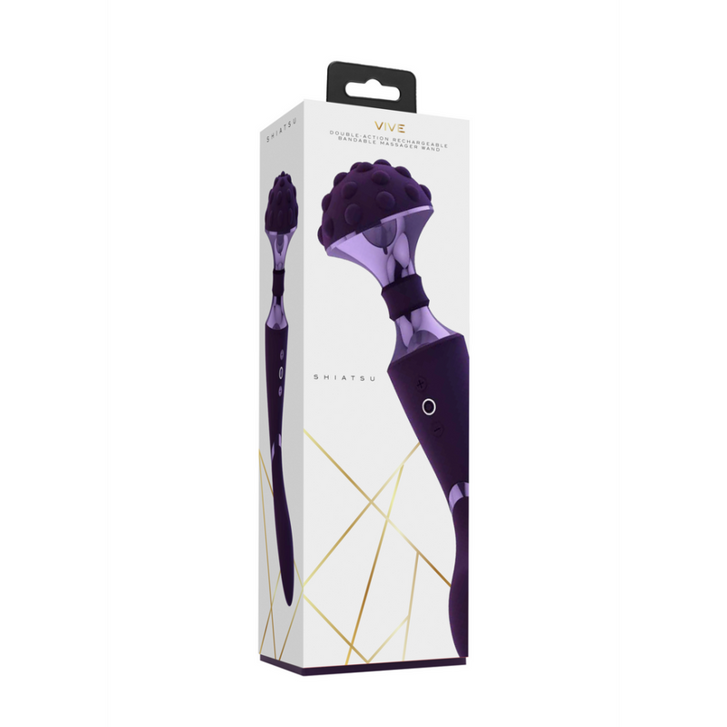 Shiatsu - Bâton de massage flexible - Violet