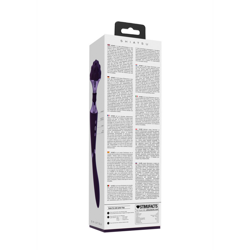 Shiatsu - Bâton de massage flexible - Violet