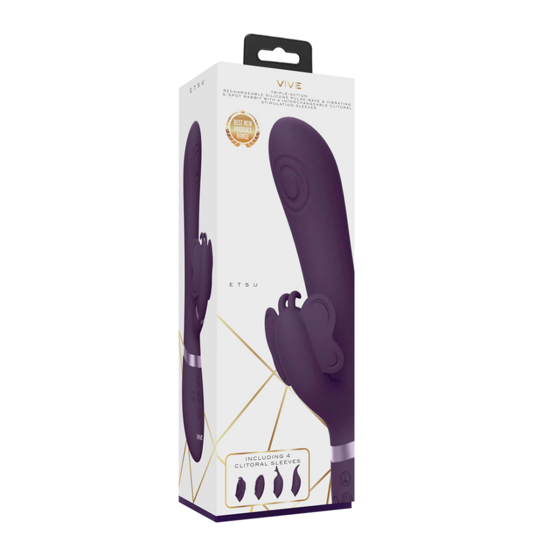 Etsu - Pulse Wave G-Spot Rabbit  Clitoral Stimulator - Purple