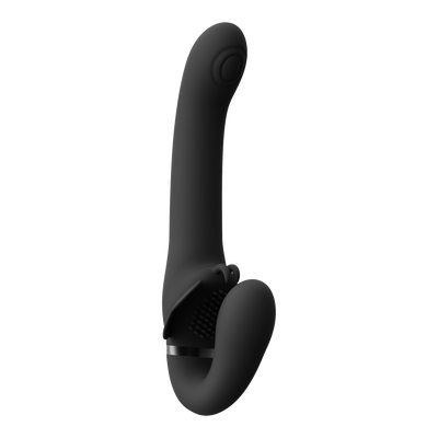 Satu - Pulse-Wave and Vibrating Strapless Strapon - Black