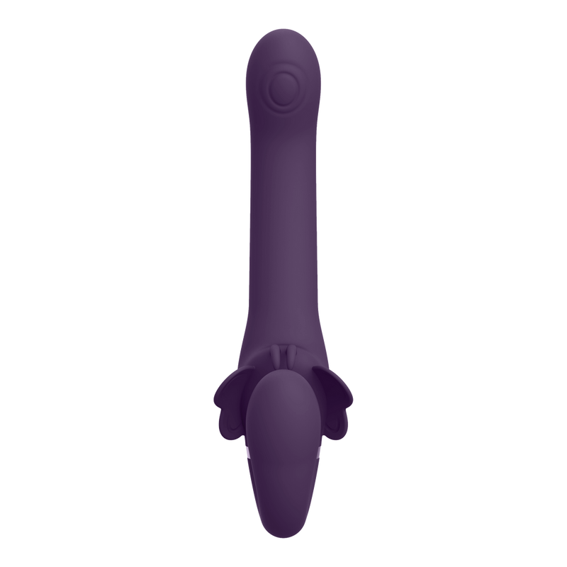 Satu - Pulse-Wave and Vibrating Strapless Strapon - Purple