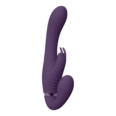 Suki - Vibrating Strapless Strap-on Rabbit - Purple