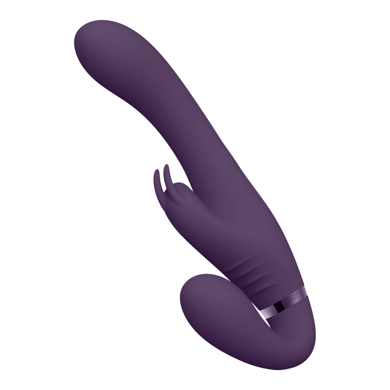 Suki - Vibrating Strapless Strap-on Rabbit - Purple