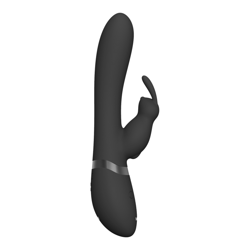 Taka - Inflatable and Vibrating Rabbit Vibrator - Black