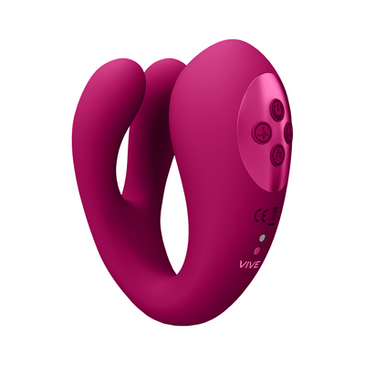 Yoko - Triple Action Vibrator Dual Prongs with Clitoral Pulse Wave