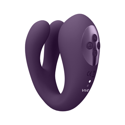 Yoko - Triple Action Vibrator Dual Prongs with Clitoral Pulse Wave